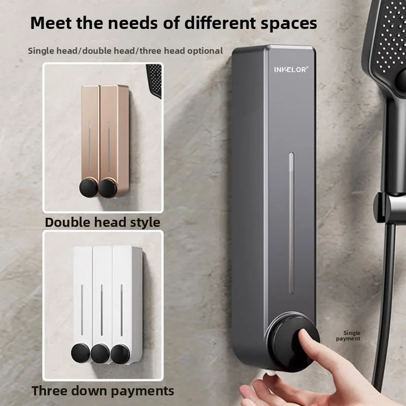 Dispenser Press Wall Hanging Manual Hotel Shower Gel Bottle Hand Sanitizer Press Bottle Shopping Mall Household Free Punching