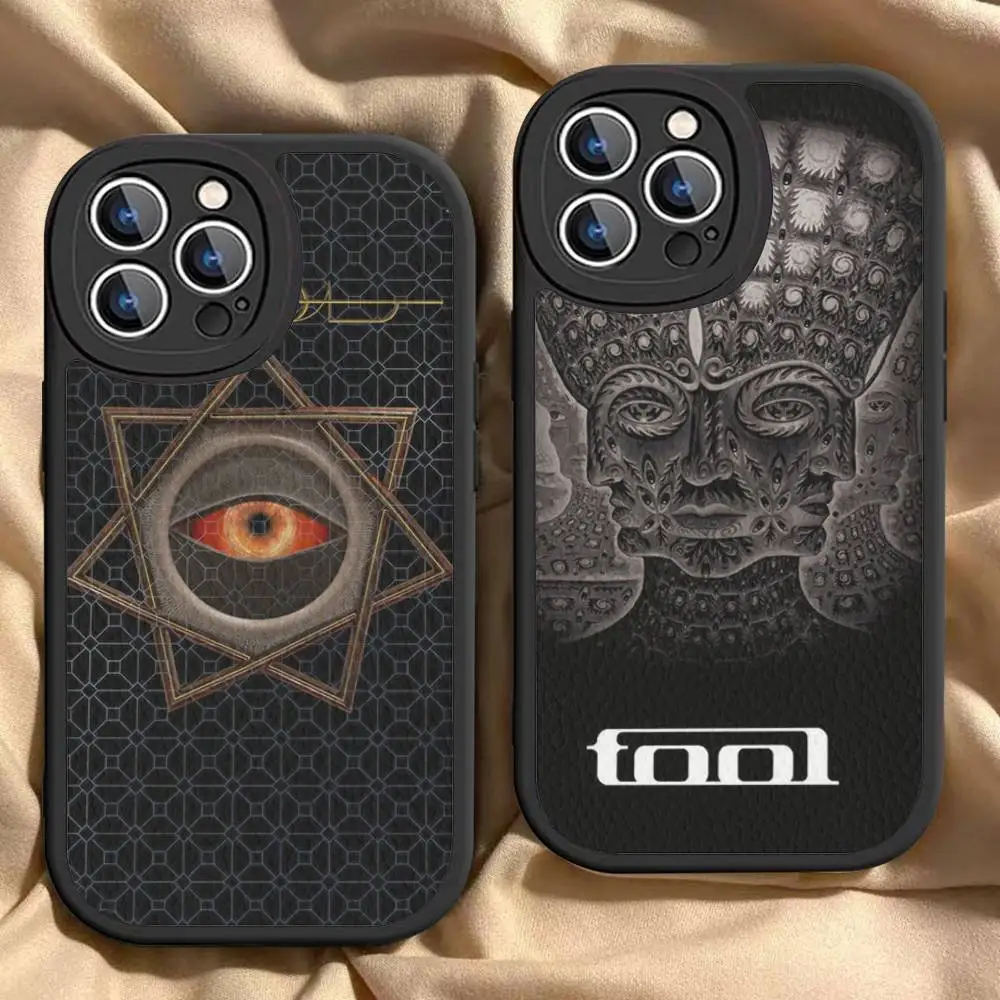 

1pc Retro T-TOOL Band Vintage Phone Case For IPhone 16 15 14 13 12 11 Pro Max Plus Mini Leather Cover