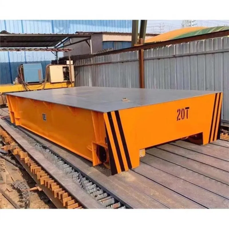 2 tons rail electric flat car, with lifting platform anti-skid table battery power supply, for factory transportation of goods