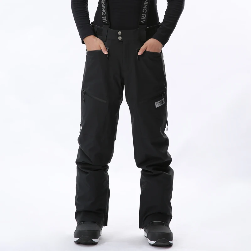 RUNNING RIVER Brand Winter Men Ski high-rise Waterproof Windproof Warm Snow Man salopettes Outdoor Sports Pants2506