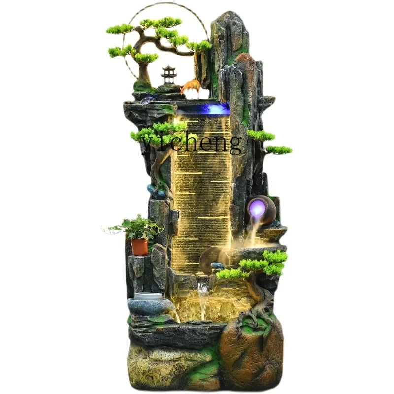 

ZC large rockery fountain water feature living room office gift alpine flowing water makes money floor ornament