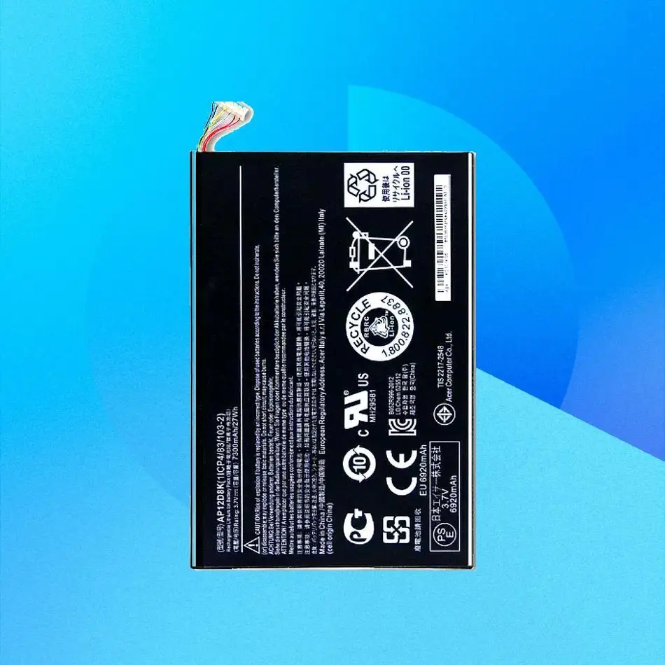 

AP12D8K 7300 мАч аккумулятор для планшета Acer Iconia Tab A3-A10 A3-A11 W510 W510P высокой емкости