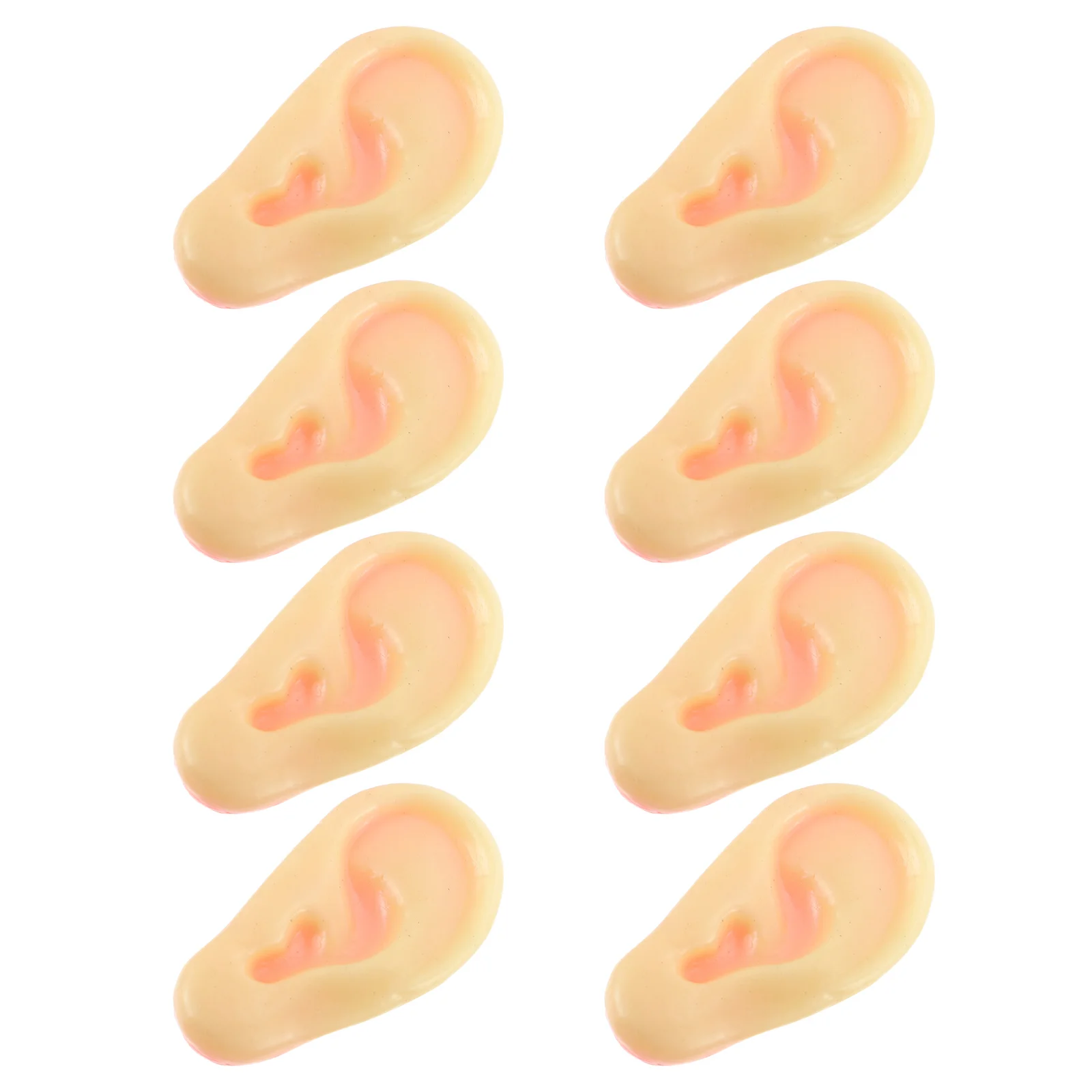 

8 Pcs Artificial Ear Toy Trick Toys Ears Models Earplugs Lifelike Soft Glue Shaped Ranking Emulated