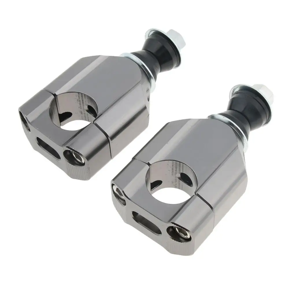 2pcs 1 1/8inch 28mm CNC Motorcycle Handlebar Mount Riser Clamp, Aluminium