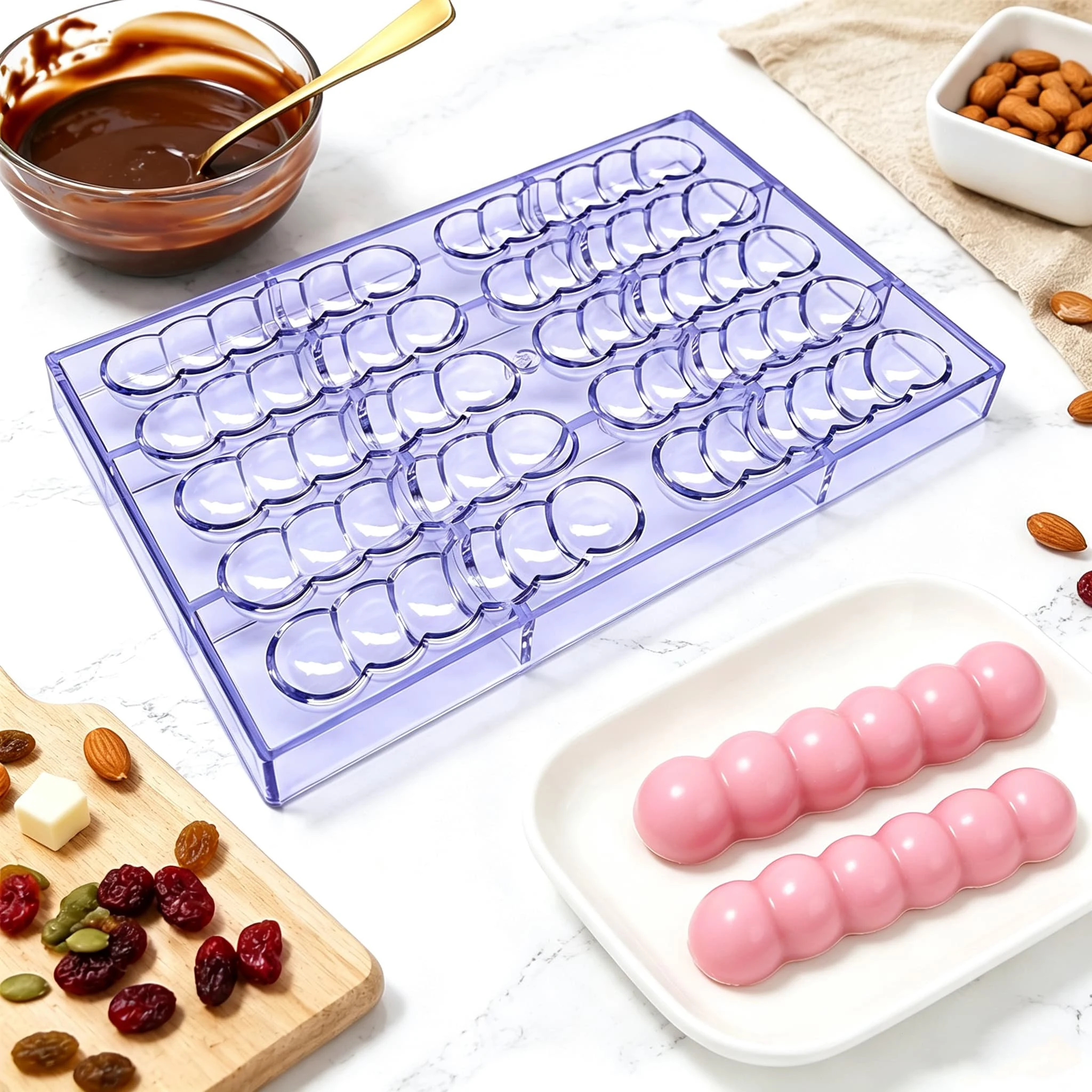Dome Mold Clear - Clear Polycarbonate Chocolate Mold, Multi Shape