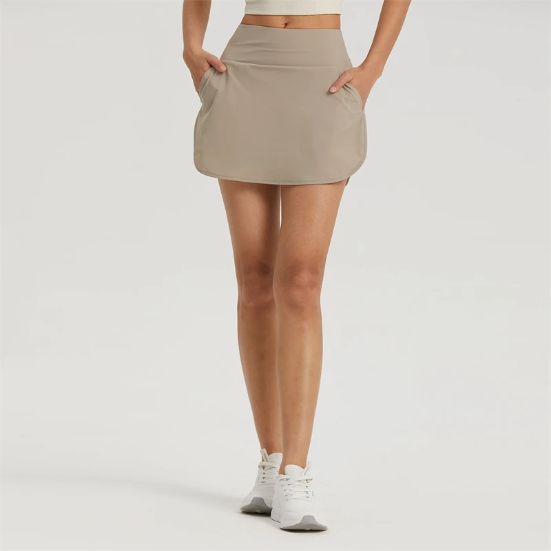 Summer Mini Short Tennis Skirts With Pocket Women High Waist Yoga Fitness Sports Skirt Gym Golf Wear Running Casual Shorts Skirt