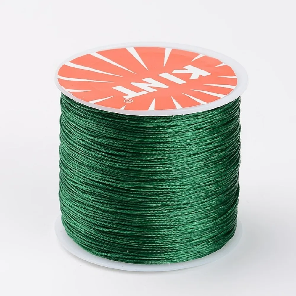 

1roll Round Polyester Cords Twisted Cord Green 0.5mm about 115.92 yards(106m)/roll