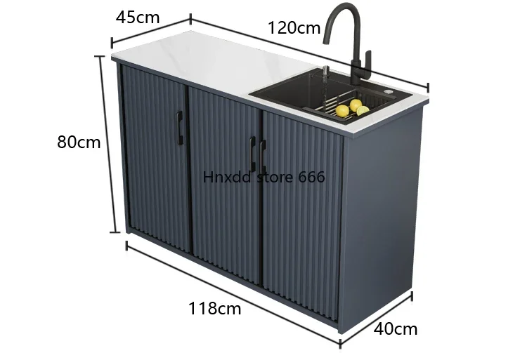 Locker All aluminum alloy console Garden garden rain and sun protection storage cabinet