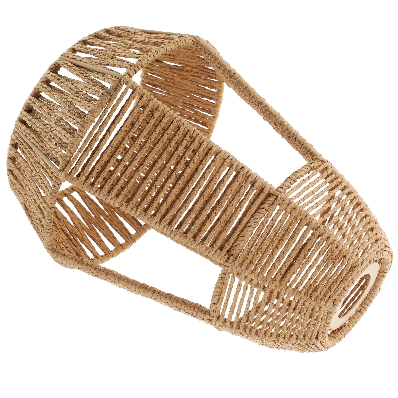 Handwoven Rattan Style Lamp Shade Ceiling Light Cover for Bedroom Living Room Restaurant Hotel Bar Decor