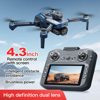 GT8 RC Drone Obstacle Avoidance 4.3-inch Screen Aerial Photography Brushless Drone  HD Camera Foldable RC Drone Quadcopter RTF