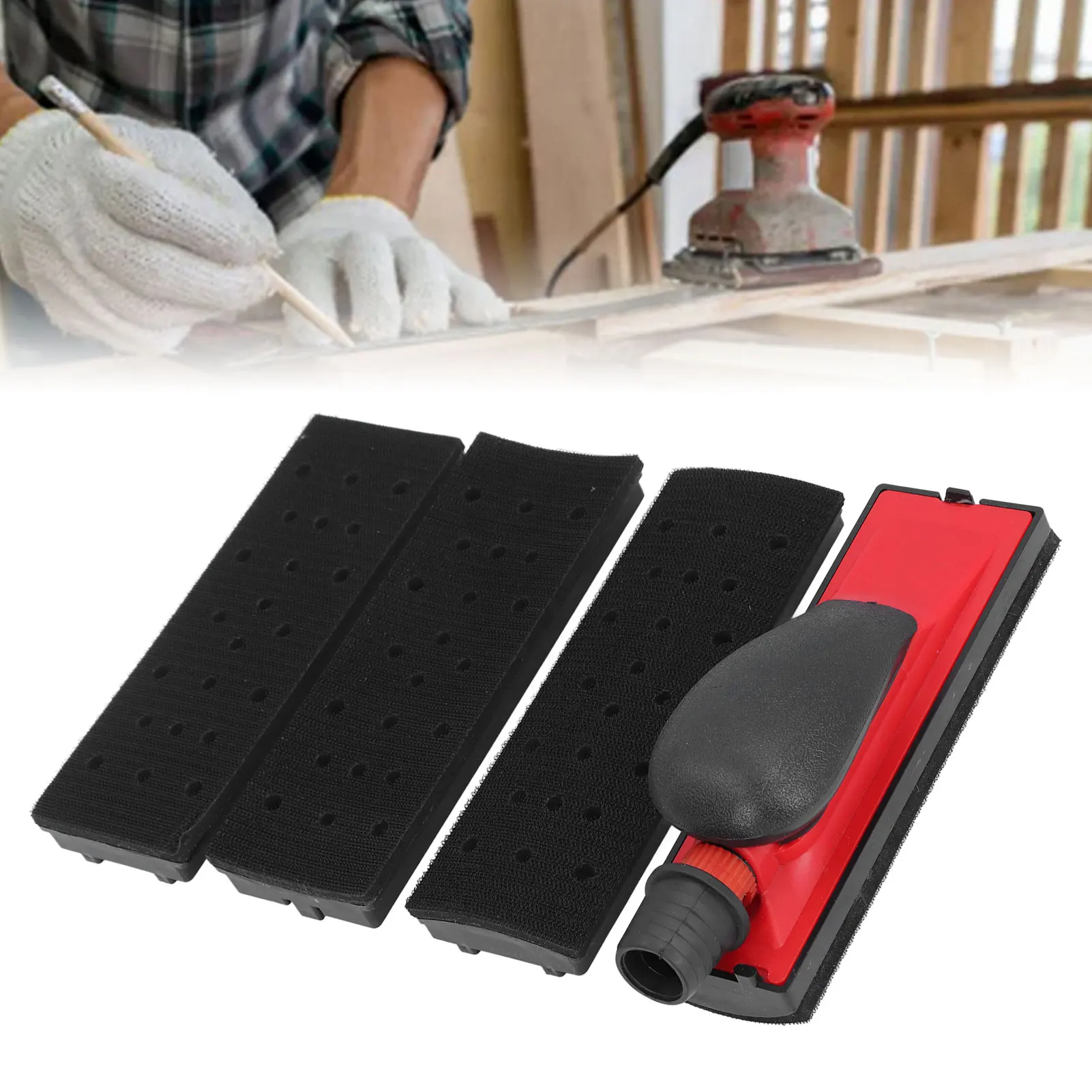 

Sanding Block Hand Sander Adjustable Air Intake Dust Extraction Sanding Grinding Block for Automotive Polishing