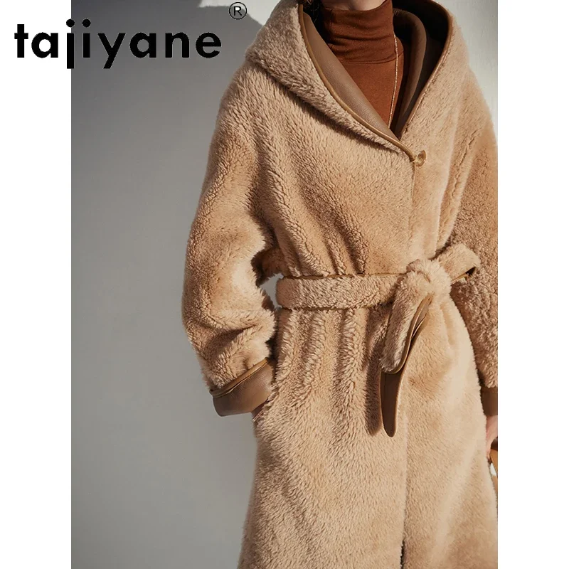 Tajiyane Winter 2020 Women's Coats and Jackets Women Real Wool Jackets Woman Genuine Sheepskin Long Coat Abrigo Mujer TN1500