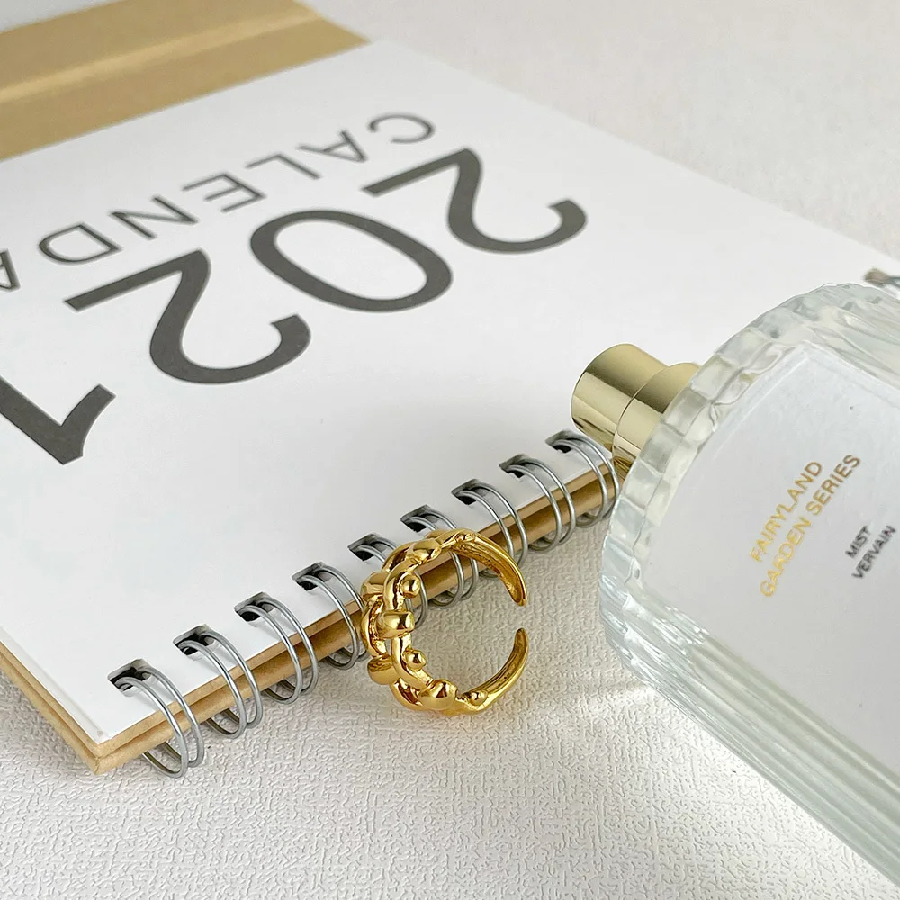 

ENFASHION Knot Rings For Women Gold Color Metal Weave Ring Stainless Steel 2021 Fashion Jewelry Halloween Anel Masculino R214110