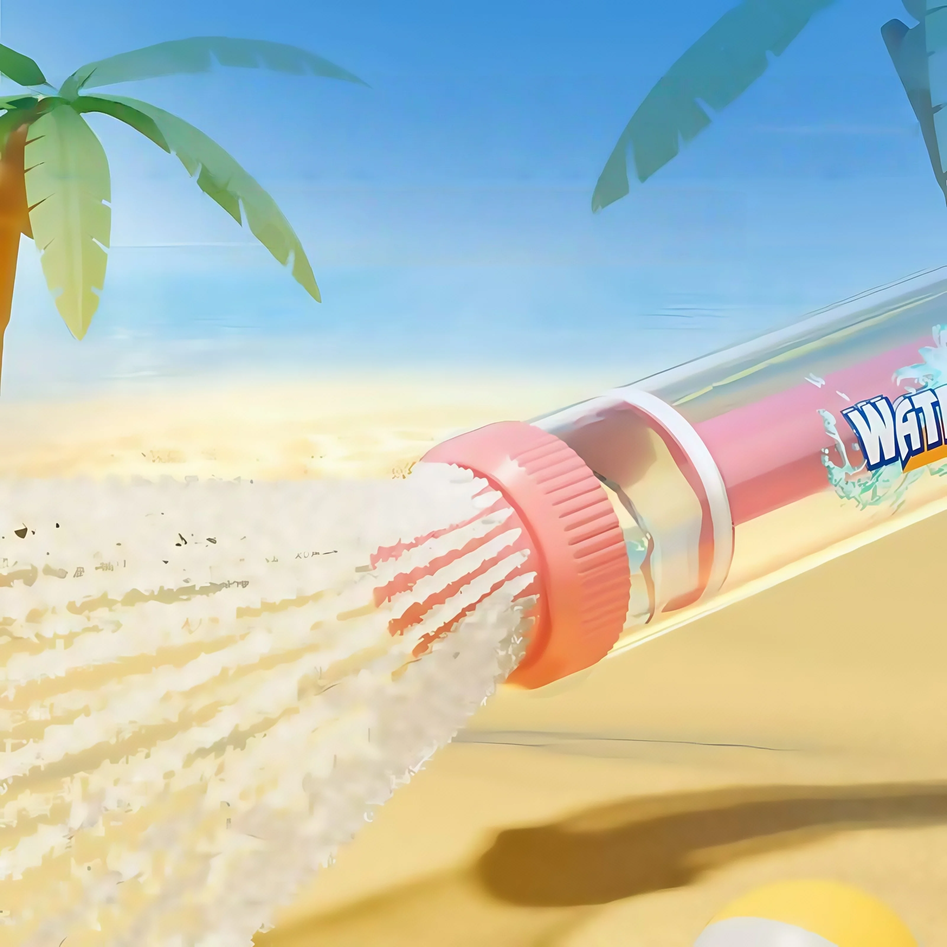 Pistola de agua de fuegos artificiales, herramienta de Dios de agua, playa, pequeño rociador de agua, pistola de agua para tirar de fuegos artificiales, juguete de regalo para jugar a la deriva para niños