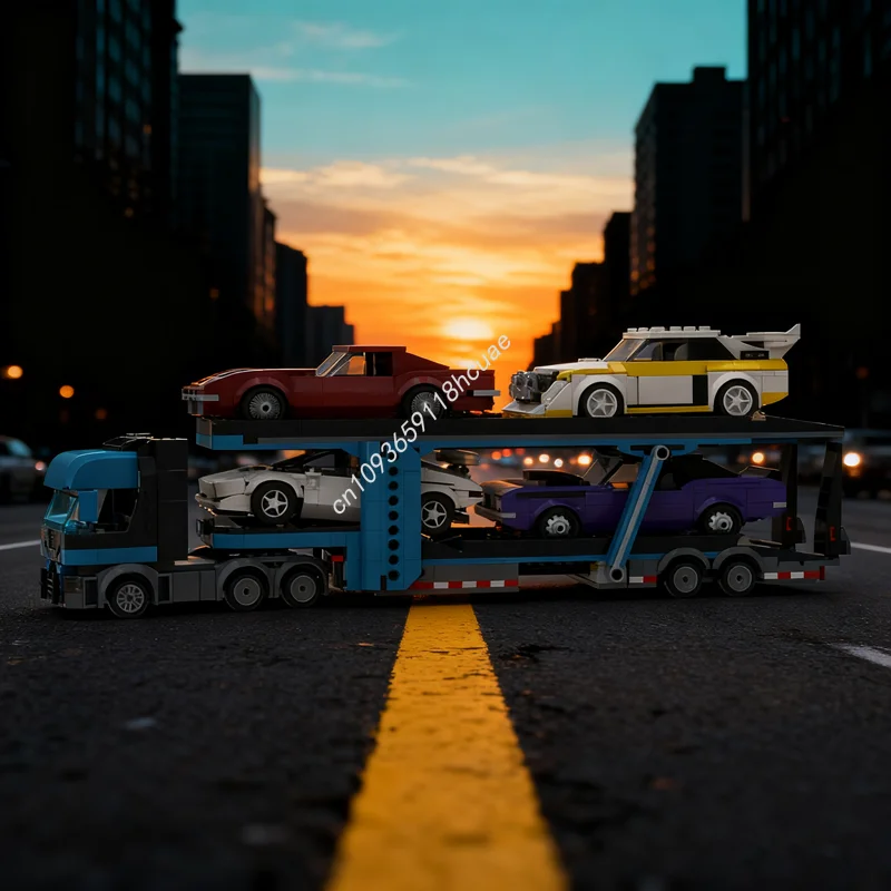 

772pcs MOC City Champions Supercar Car Carrier ALT Build Model Christmas Gift Building Toy Blocks Assemble Idea Kids Birthday