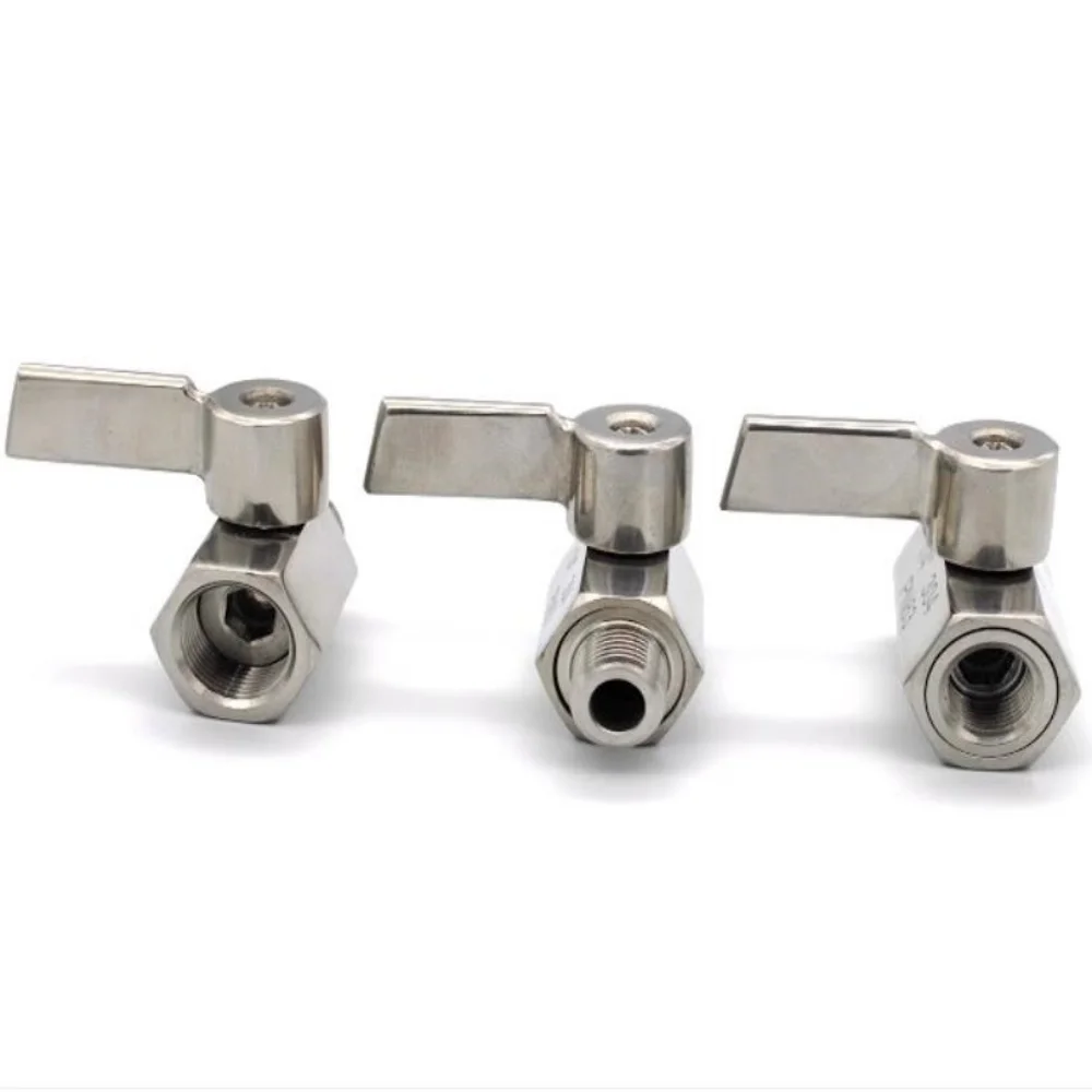 

Female and Male Threaded Ball Valve ,1/2/3/4 / 6 minutes Inner and Outer Thread Valve 304/316 Stainless Steel Mini Ball Valve