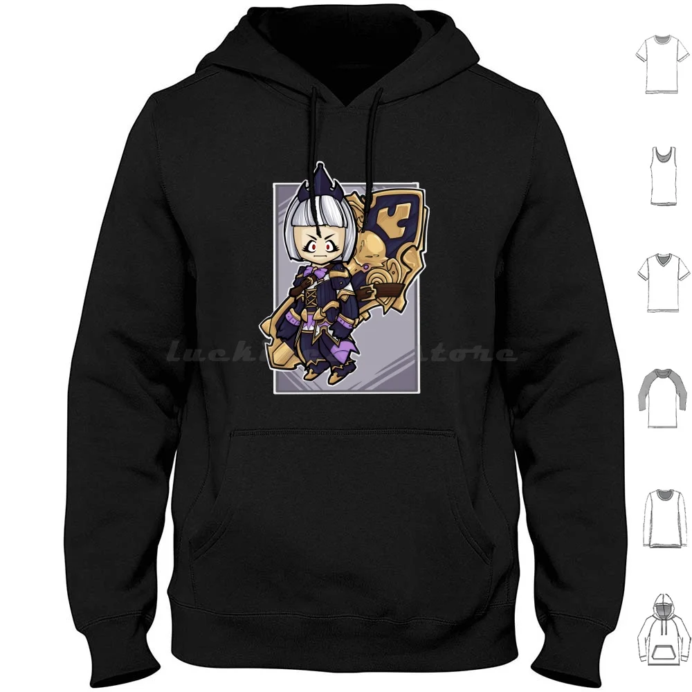 

Толстовка с капюшоном Orphea из хлопка с длинными рукавами Heroes Of The Hero Assassin Tank Chibi Cute Gaming Nerd Strcrft Carbot Raven Lord Opra