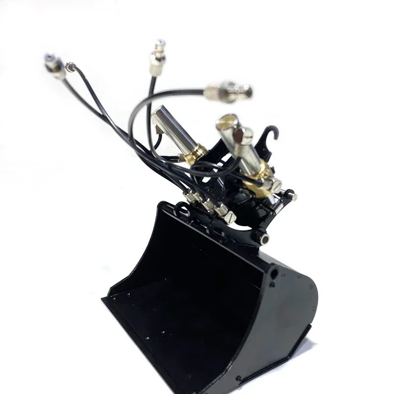 Balde de nivelamento hidráulico de boca larga, inclinação rotativa de metal, balde de nivelamento de boca larga, acessórios de modelo hidráulico