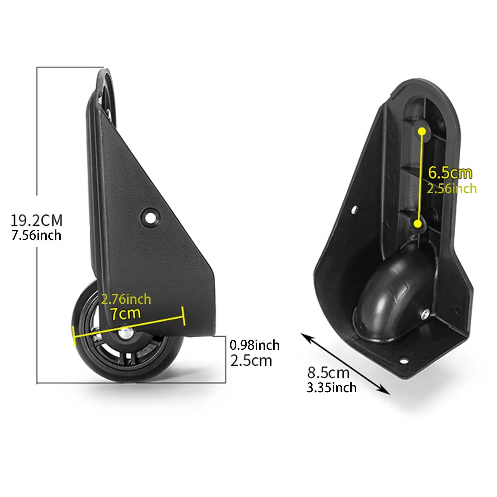 قطعتان من عجلات حقيبة السفر المقاومة للتآكل #6
