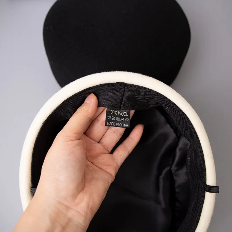 خمر قمة صلبة شقة فيدوراس القبعات النساء 100% ورأى الصوف القبعات قبعة الزفاف الفاسناتور قبعات الزفاف كوكتيل حفلة صندوق حبوب منع الحمل قبعة