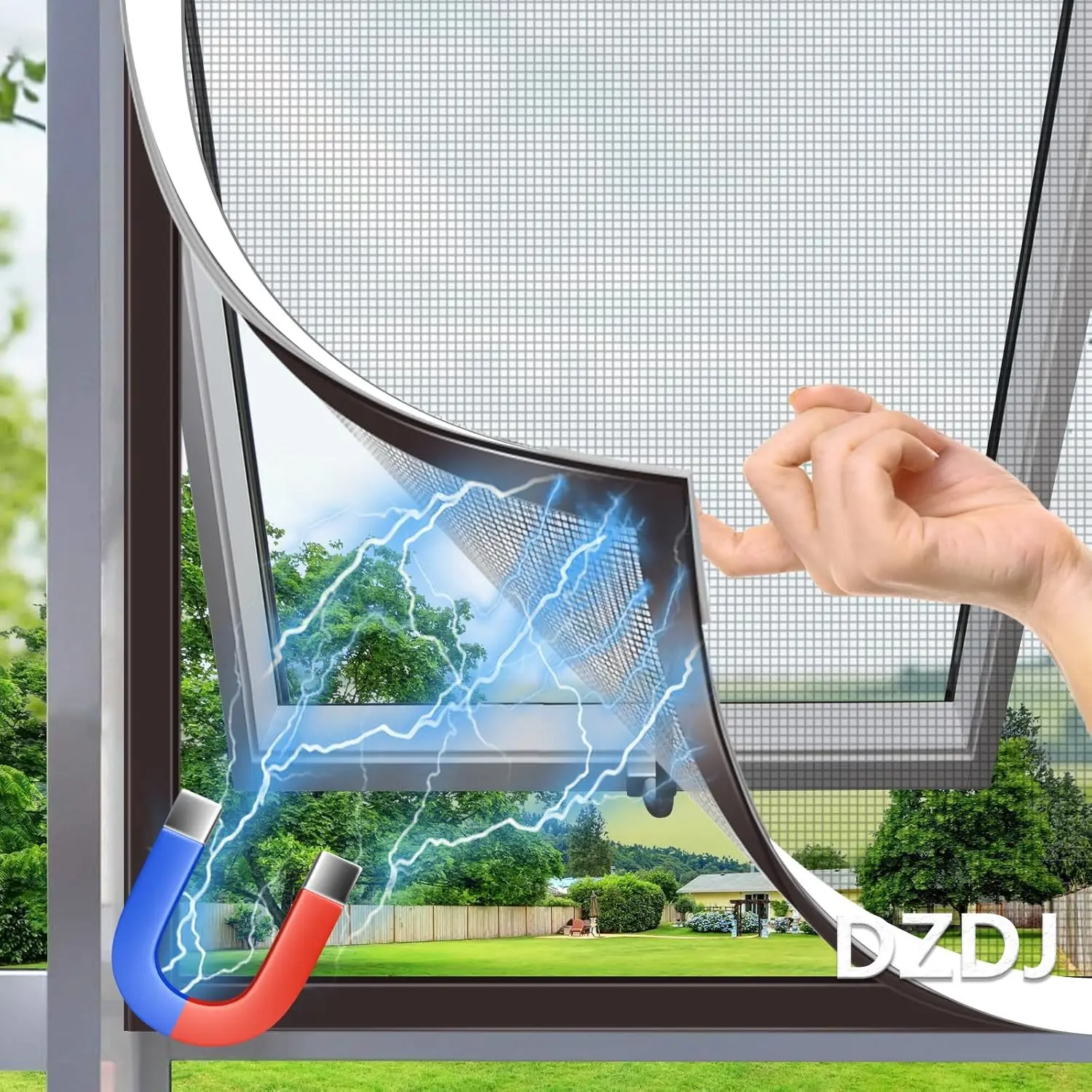 

Magnetic mesh mosquiteras para ventana, invisible screen window, household self-adhesive,simple mosquito net，Automatic shutdown