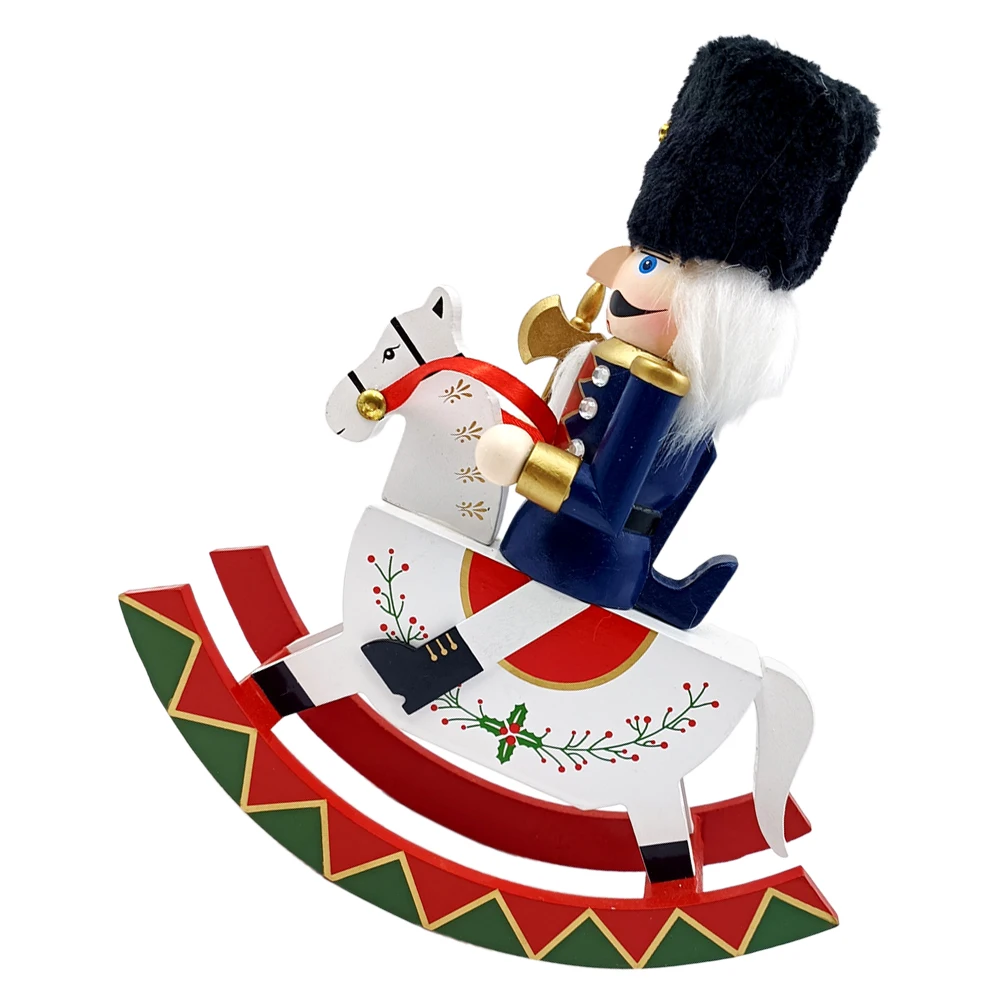 

Christmas Nutcracker Figures Wooden Ornament Royal Soldier Design Handpainted Holiday Decor Tabletop Display Gifts
