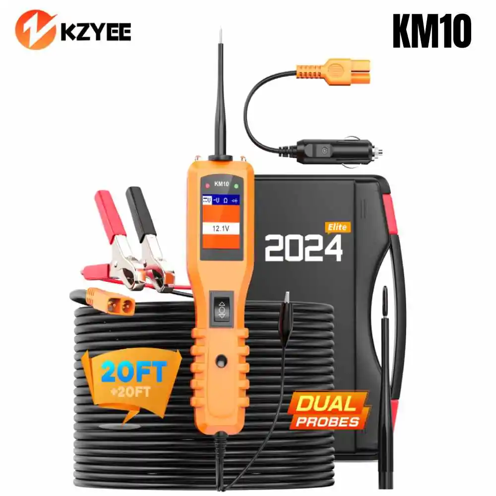 

KZYEE KM10 Car Circuit Battery Tester Powerscan Circuit Power Probe Automotive Scanner Electrical System Tester Diagnostic Tool