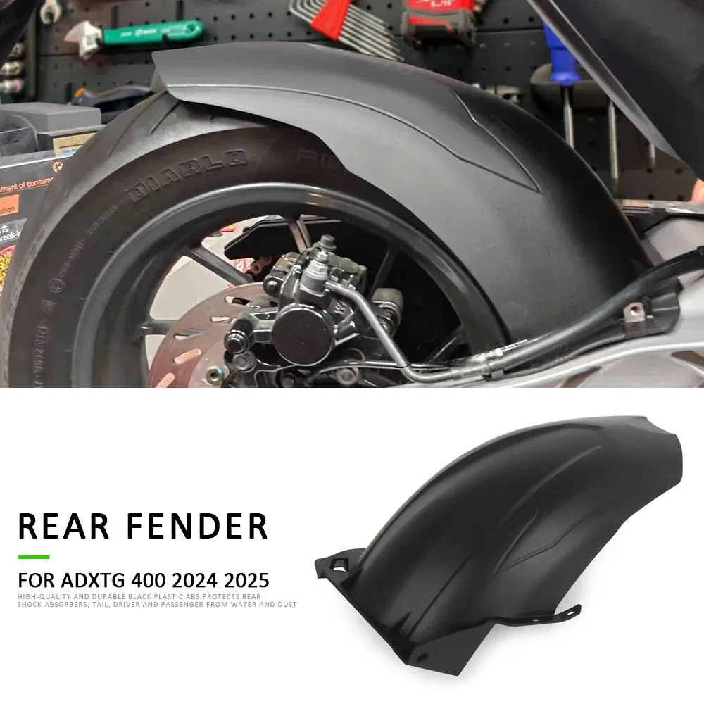 

Motorcycle Black Rear Fender Mudguard Wheel Fender Cover Hugger Splash Guard ABS plastic For SYM ADXTG400 ADXTG 400 2024 2025