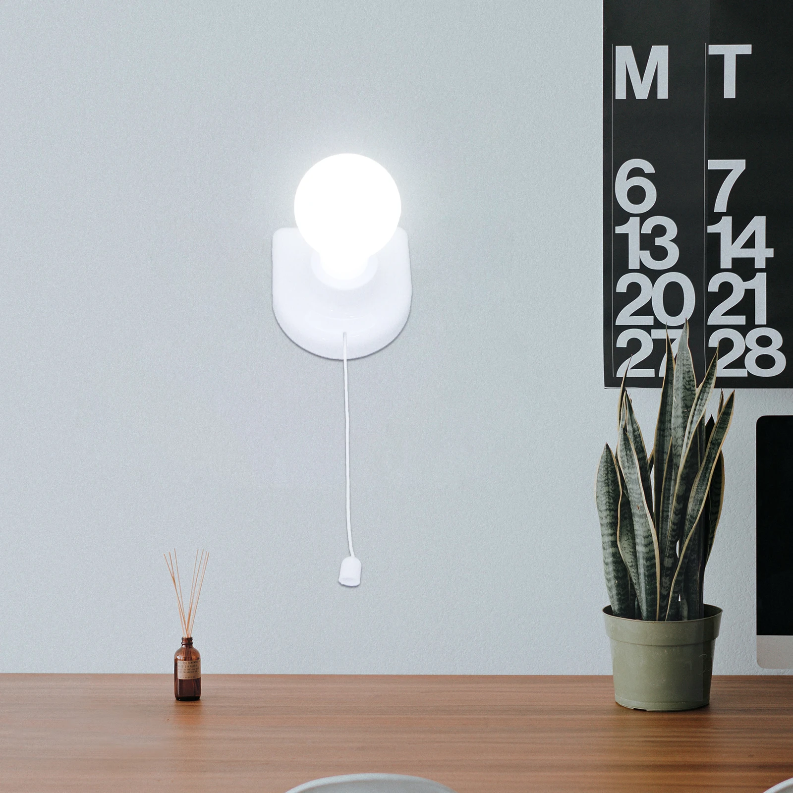 

2Pcs LED Light Night Light Wall Switch Pull Rope Premium Plastic Material Energy Saving Eco-Friendly for Bedroom