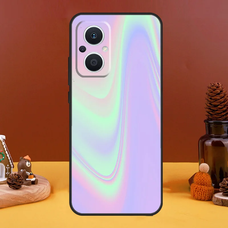 Rainbow Holographic Iridescence Case For OPPO Reno 10 Pro 11 F 4 5 6 7 8 Lite 4Z 5Z 8T OPPO Find X5 X2 X3 Lite X6 Pro Cover