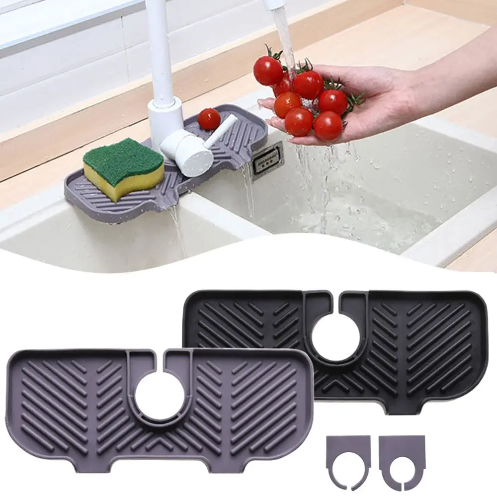 

Convenient Splash Countertop Protector Faucet Absorbent Pad Sink Splash Guard Faucet Absorbent Mat Drip Catcher Mat