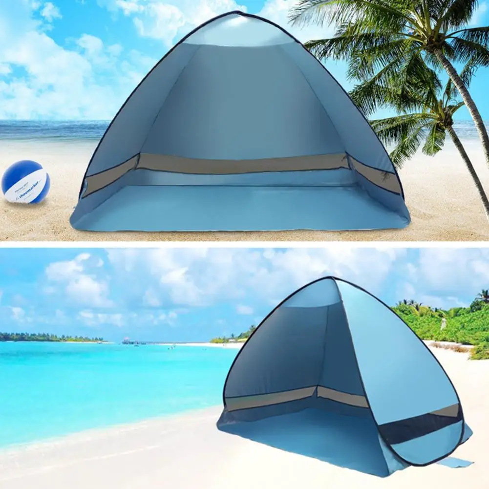 

YFASHION Waterproof Beach Shelter Sun Protection UV50+ Pop Up Beach Shelter Including Handbag Pegs For Families Beach Camping