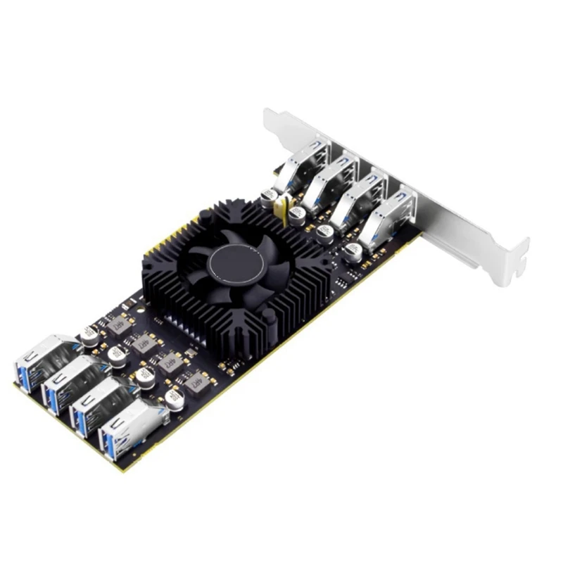 USB3.2 PCI Express Adapter PCI-E To 8 Port USB 3.2 Expansion Card 4 Channel USB3.0 Pcie X4 Controller Card For Camera