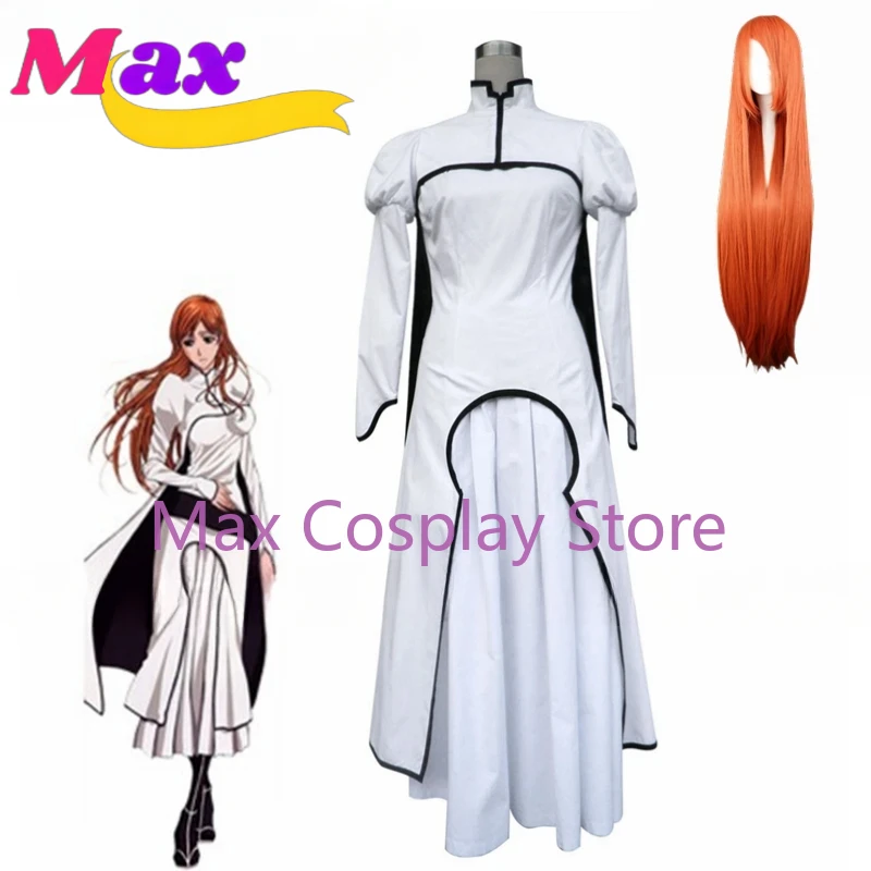 Max Cos Anime Orihime Inoue Hollow World Hueco Mundo Kimono Uniform Wig Cosplay Costumes Customized size