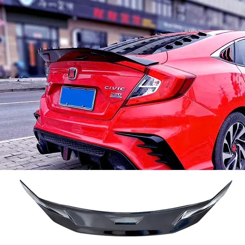 

New! Carbon Paint Spoiler for Honda Civic 2016 2017 2018 4 Door Car Rear Wing