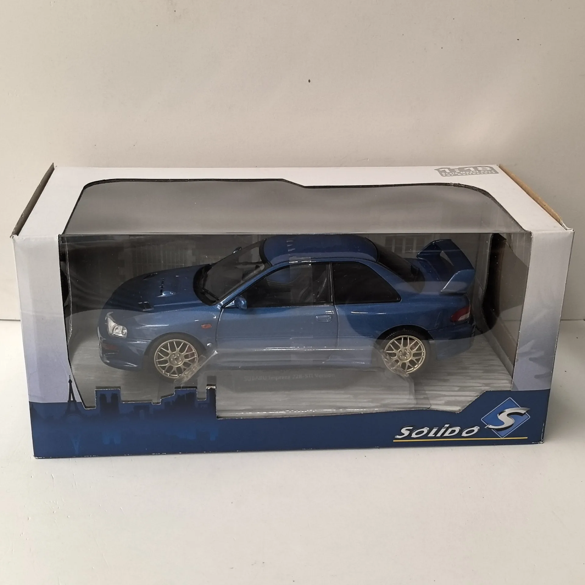 

Литой под давлением SOLIDO масштаб 1/18, SUBARU IMPREZA 22B STIVERSION 1998, модель автомобиля из сплава Subaru, Коллекционная игрушка, подарок, сувенирный дисплей