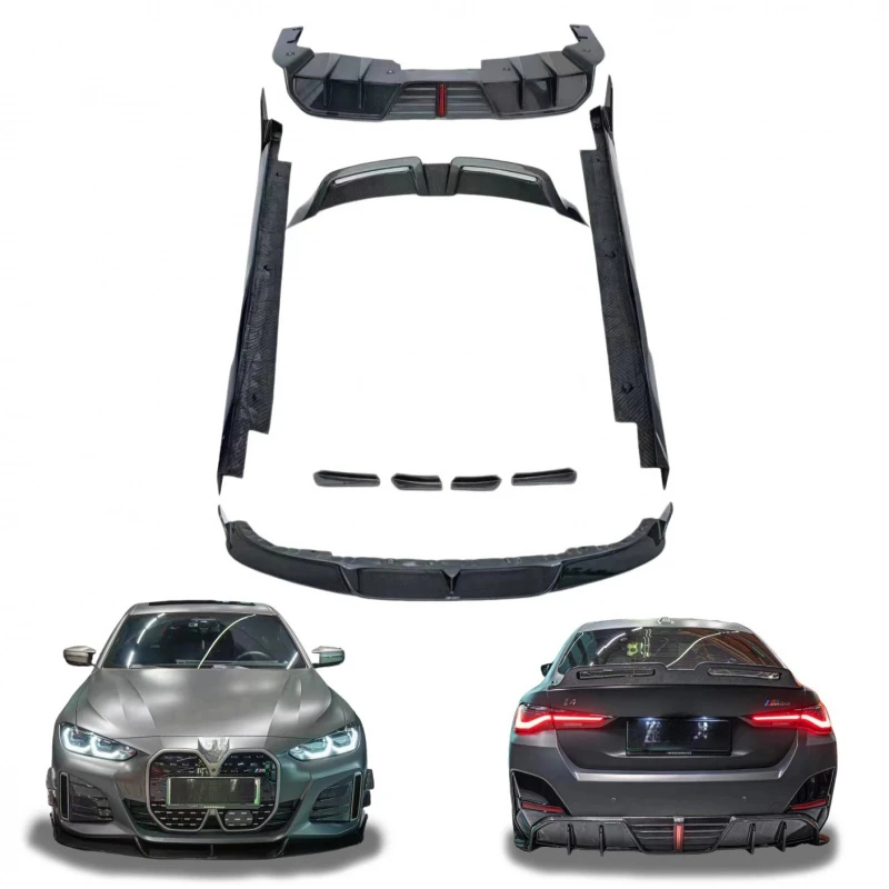 Hot Selling Dry Carbon Styling Modification Components I4 22+ High Toughness Front Lip Rear Diffuser Spoiler Side Skirt Canard R