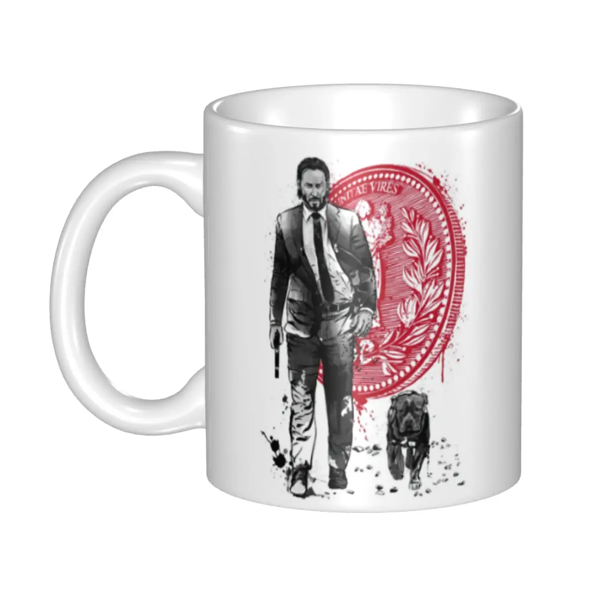 Saint Keanu Reeves Mug Custom Meme Jesus John Wick Coffee Ceramic Mug Cup Creative Present Outdoor Work Camping Cups And Mugs