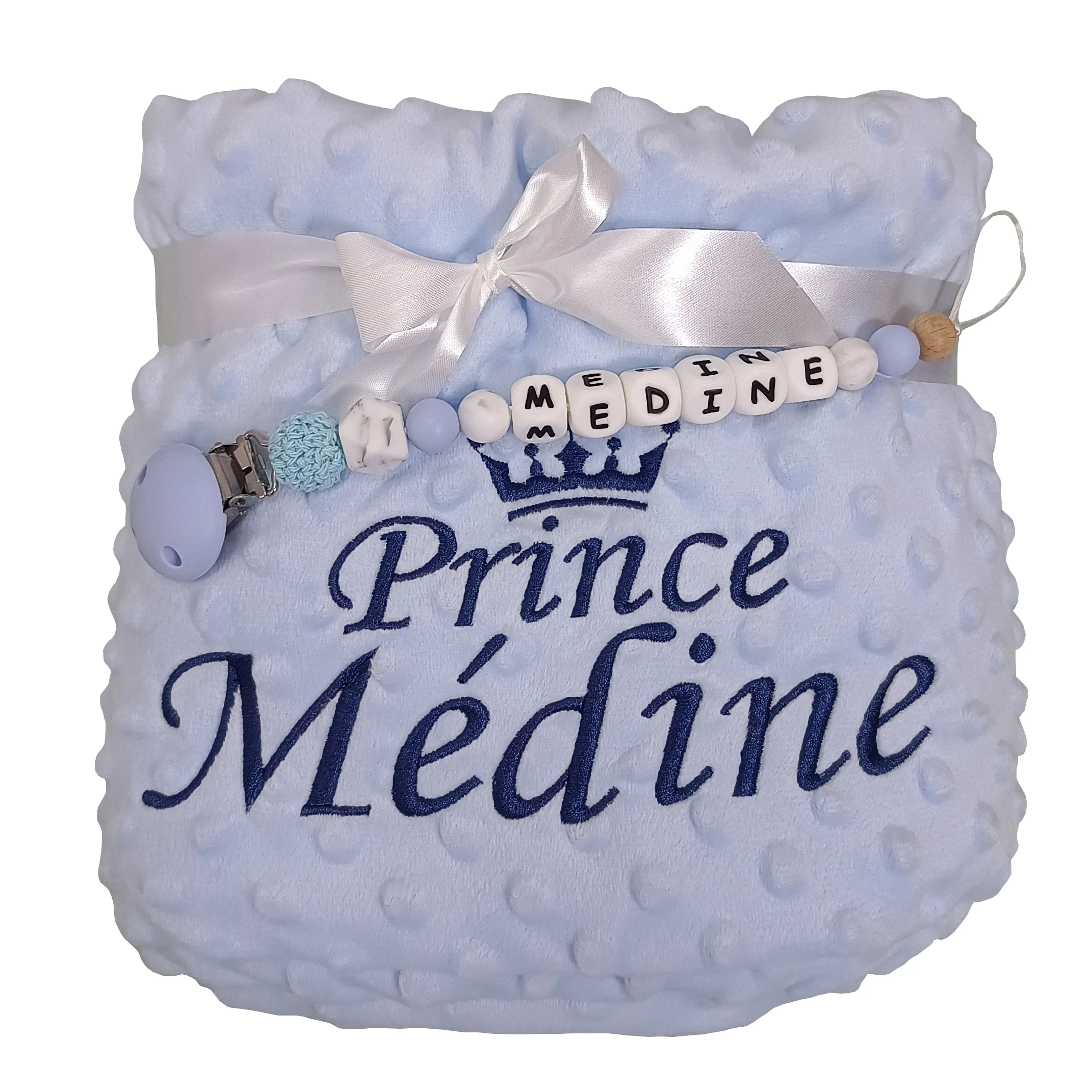 

Personalized Bubble Minky Fleece Baby Blanket with Name DIY Custom Toddler Crib Stroller Blanket For Newborn Baby Birthday Gift