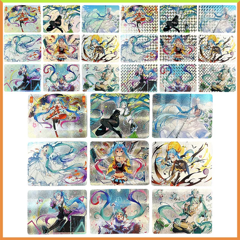 

Anime Goddess Story DIY ACG Laser Refraction Tabletop Game Cards Hatsune Miku Toys for boys Collectible Cards Birthday Present