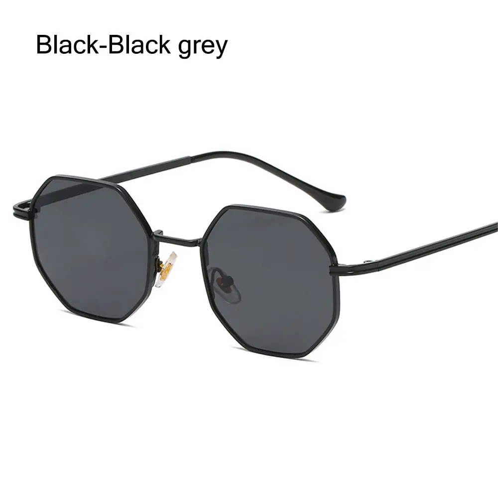Retro UV Protection Small Frame Metal Sunglasses Polygon Sun Glasses Sunglasses for Men/Women Square Sunglasses