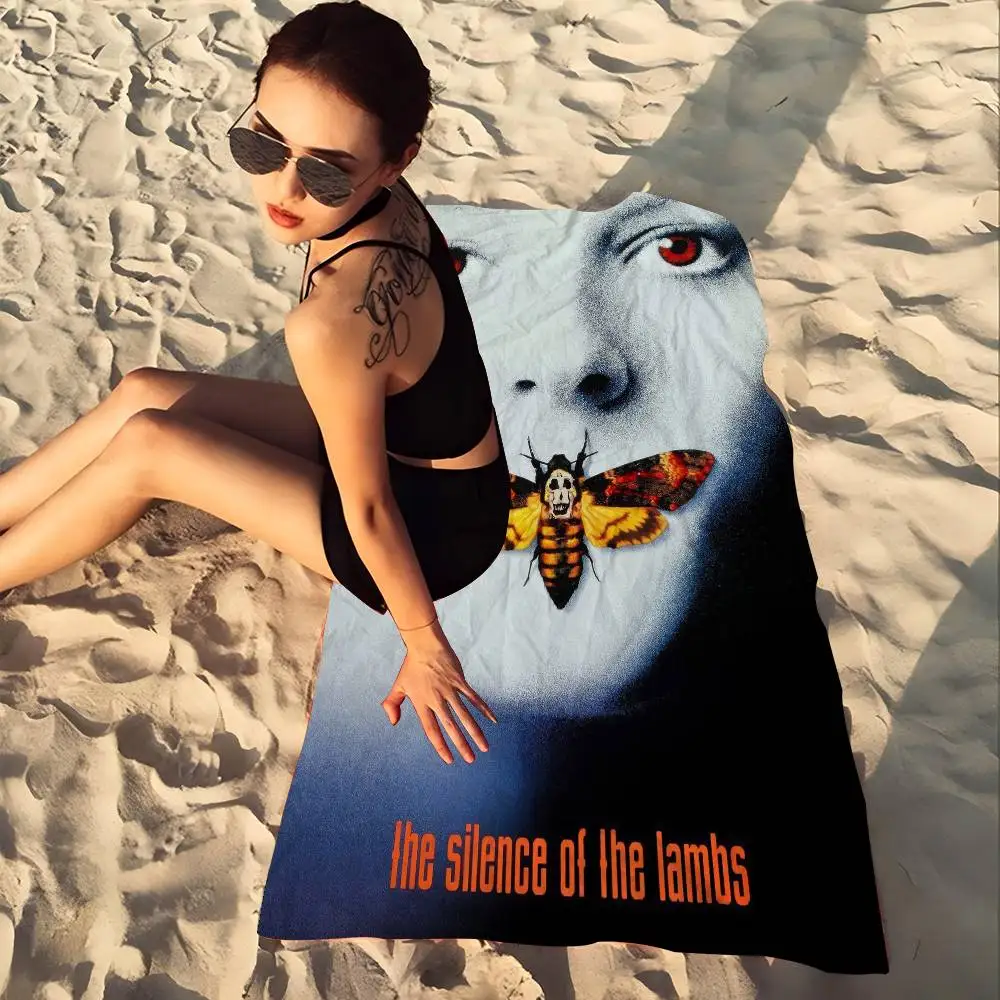 Classic Movies The Silence Of The Lambs Movie Bath Towel Microfiber Soft Water Absorbing Breathable Girl Kids Decorative Beach
