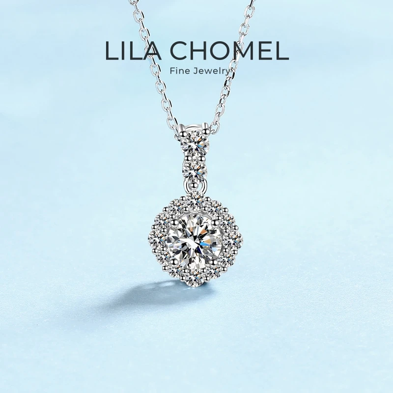 

Подарок на день рождения подруги PT950, платиновые ожерелья для женщин, свадьба, 1 карат, муассанит, бриллиант, жена, ювелирные изделия на день Святого Валентина, дочь