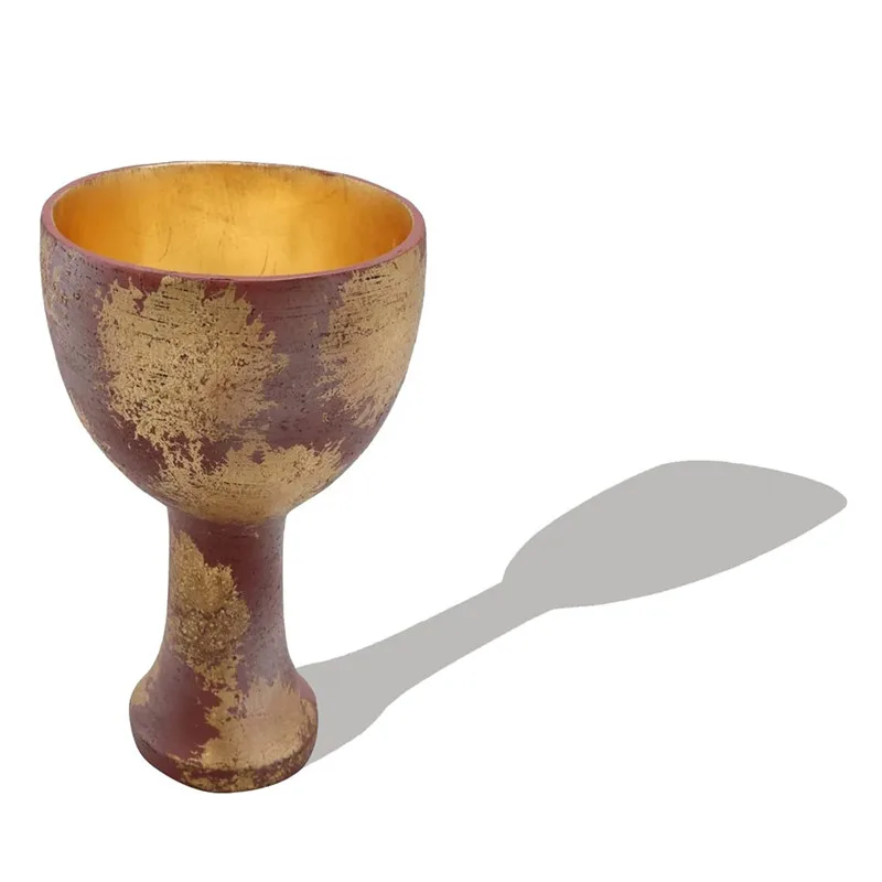 Indiana Jones Holy Cup Grail Crafts 1:1 Resin Replica Halloween Cosplay Prop The Last Crusade Cup Christ Chalice Golden Resin