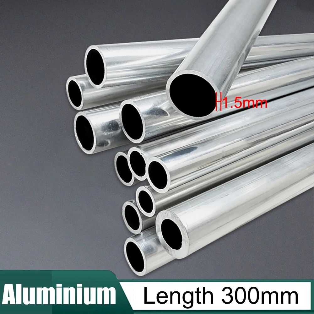 

Aluminum Tubing Length 300mm OD 5mm-50mm Seamless Thickness 1.5mm Aluminum Round Tube Metal Straight Pipe Industry