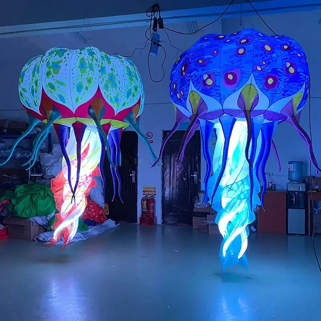 

Led Jellyfish 2025 Colorful Inflatable Balloon Hanging Party Decorations Stage Props Inflatable Jellyfish Lamp For Events Parade