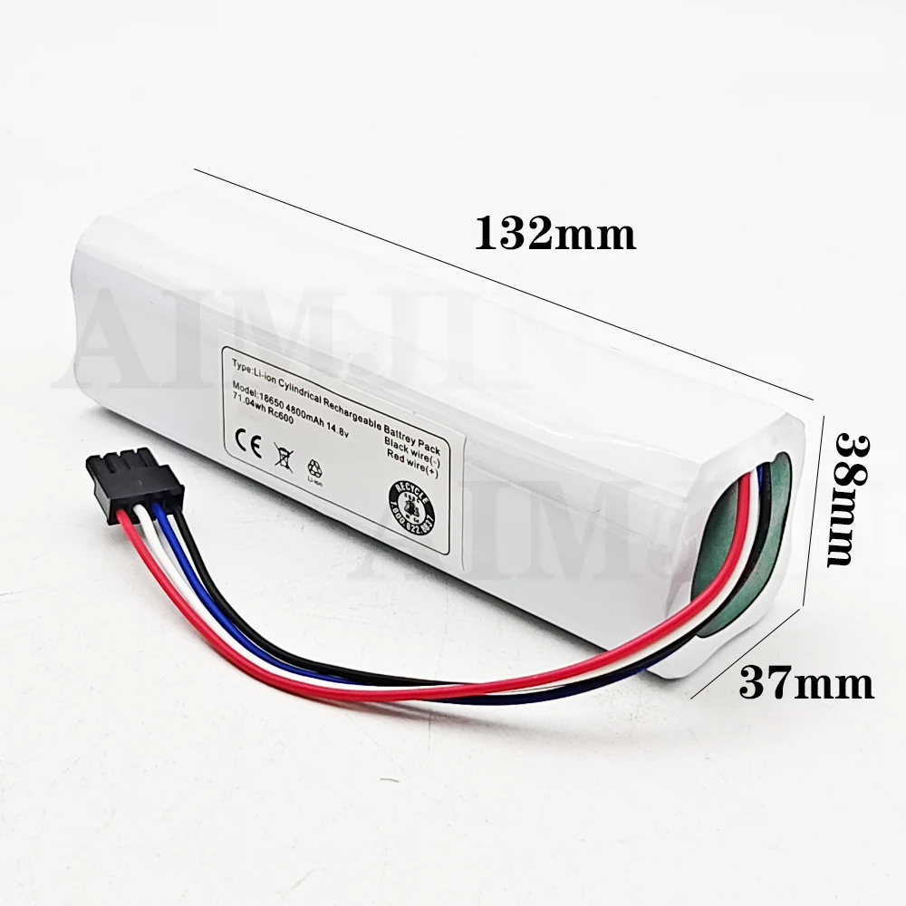 

14.4V/14.8V 4800mAh Replacement Battery STYTJ02ZHM For Xiaomi Mijia Mi Sweeping Mopping Robot Vacuum Cleaner 1T