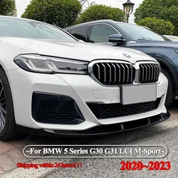 For BMW 5 Series G30 G31 LCI M Performance Style 520i 530i 530d M550i 2020-2023 Front Bumper Lip Spoiler Splitter Bodykit Tuning