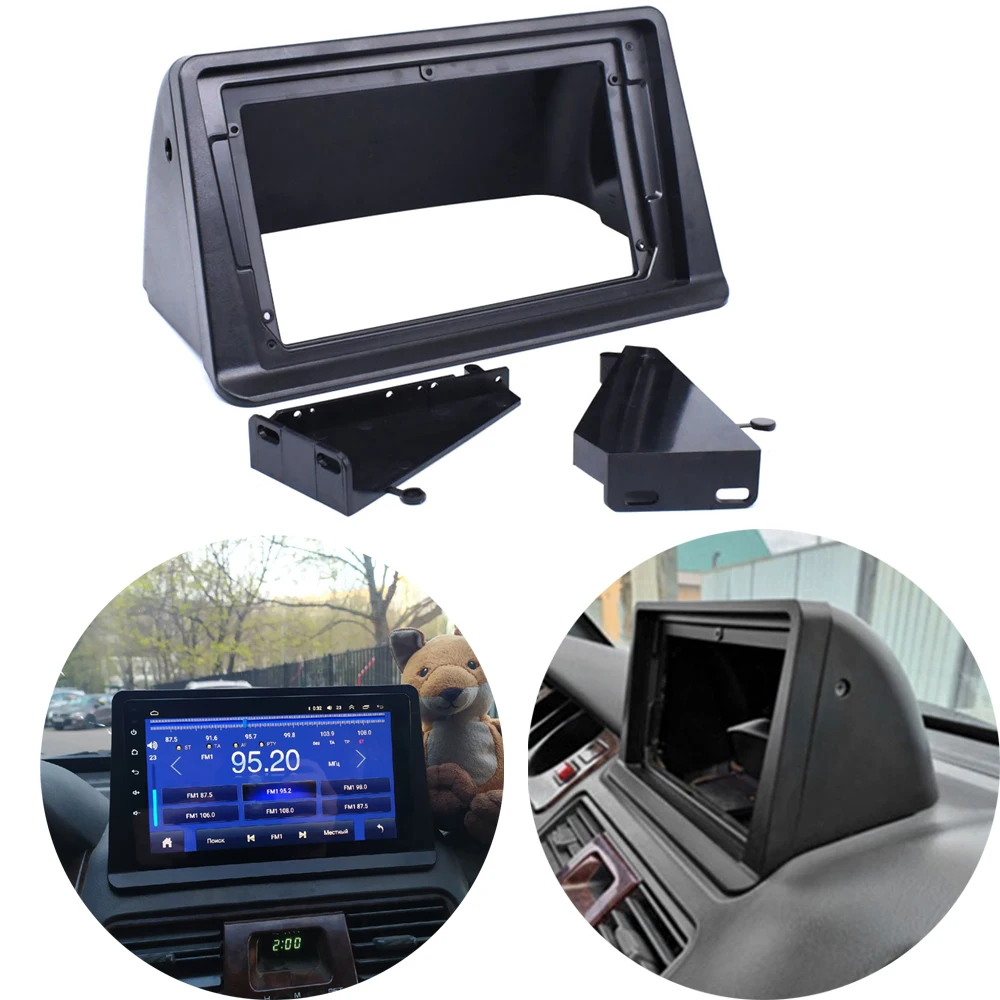 2 Din 9 Inch Car Navigation Panel Box Radio Fascia Kingbox Stereo Frame Plate Adapter for Mitsubishi Pajero Montero V31 Cheetah