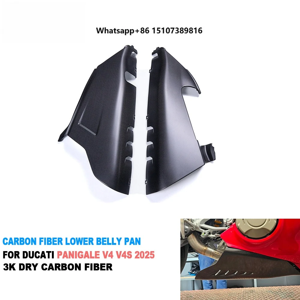 100% Real Carbon Fiber in Stock Lower Belly Pan for Panigale V4 V4S V4R 2025